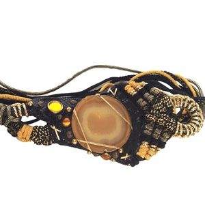 Vintage Gold and Black Belt